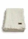 Liva Home%100 Organik Pamuk 4 Katlı Müslin Bebek Battaniyesi 110X110CM Püsküllü
