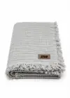 Liva Home%100 Organik Pamuk 4 Katlı Müslin Bebek Battaniyesi 110X110CM Püsküllü